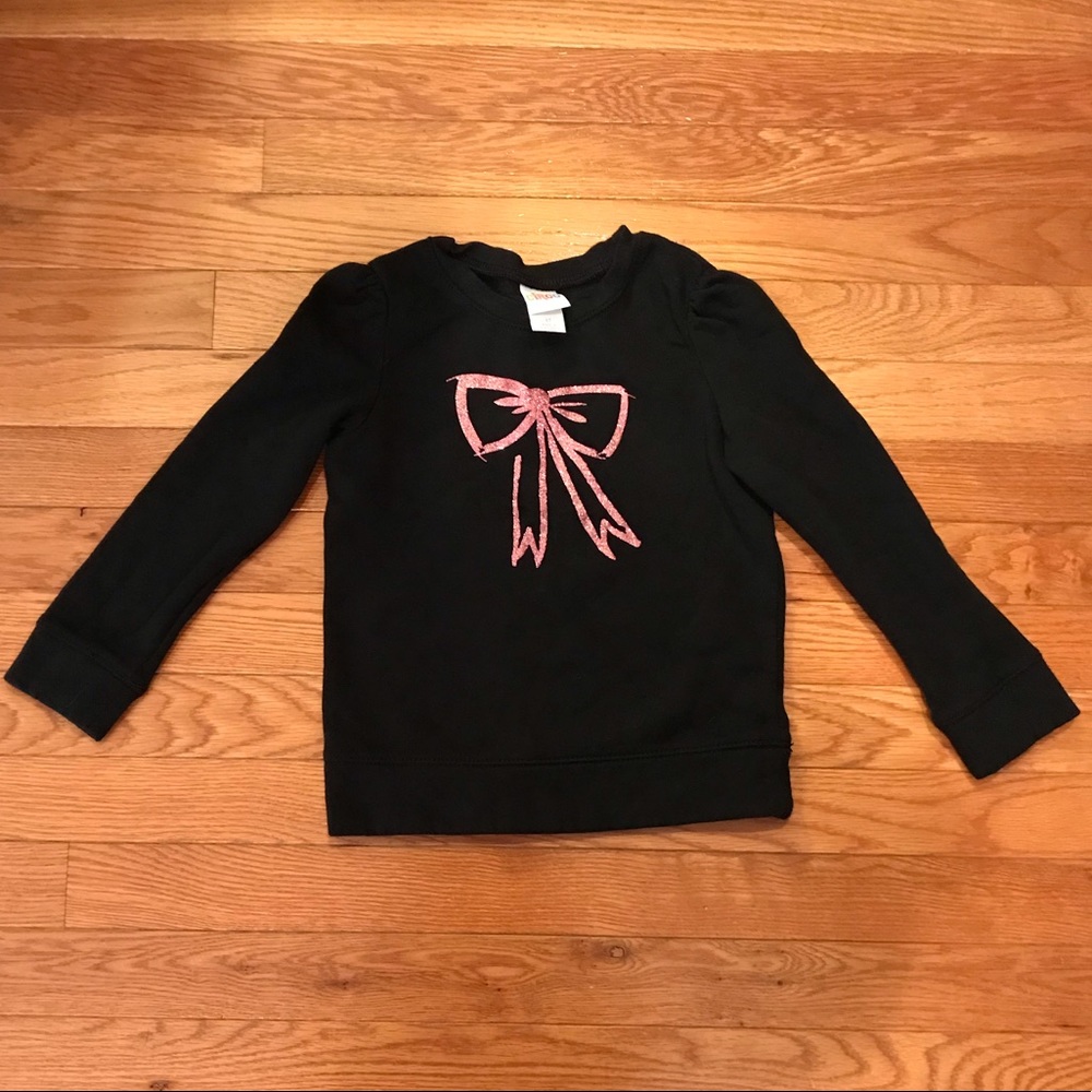 Girls Size 5T Circo Black/Pink Bow Sweatshirt
